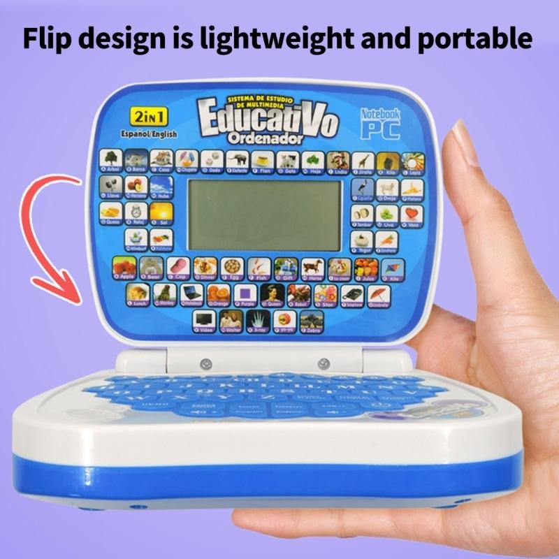 Kids Education Laptop - CORB 楽しいコンパクトスペイン語学習マシン幼児用安全素材ポータブルおもちゃ