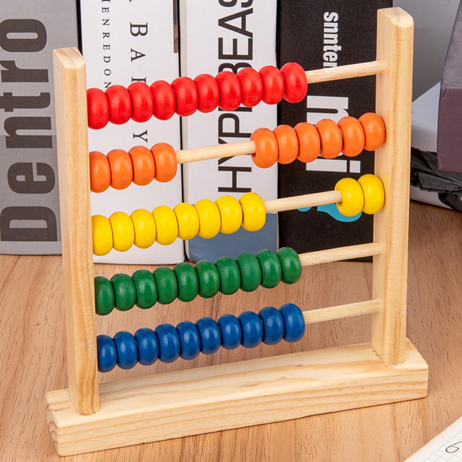 Abacus Counting Bead - 木製フレームそろばんおもちゃカウントそろばんゲーム教材教育カウントフレームおもちゃカラフルなビーズ子供のおもちゃ