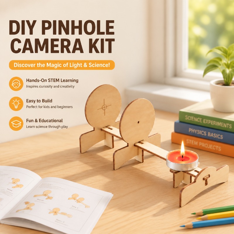 Kids Education Images - DIYピンホールイメージング組み立てキット 物理科学実験パッケージ 教育用手作りおもちゃ 子供 小学生 学習用