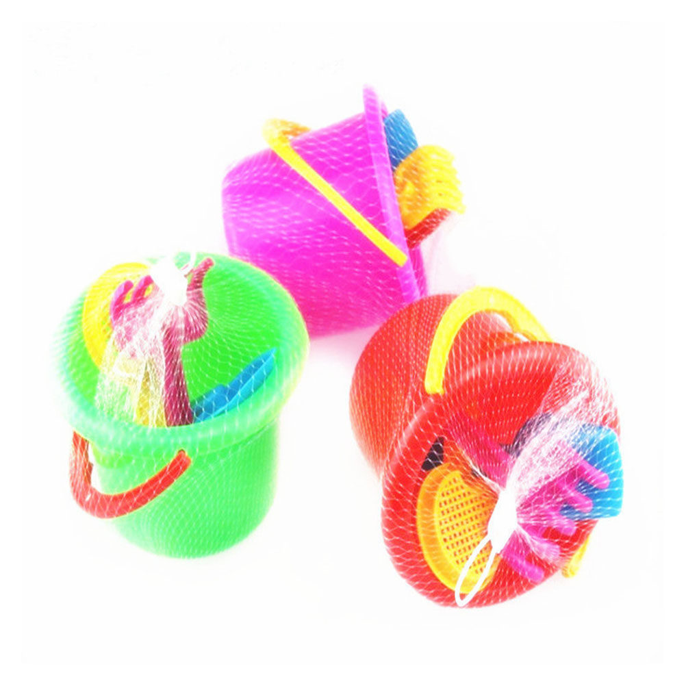 Kids Outdoor Education - 6個セット ビーチバケツセット プラスチック製砂すくい 子供用プレイセット 教育的 カラフル