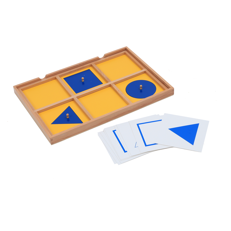 Kids Education Tools - モンテッソーリ感覚おもちゃ 幾何学デモンストレーショントレイ コントロールカード付き 早期学習ツール マッチングゲーム 子供教育用
