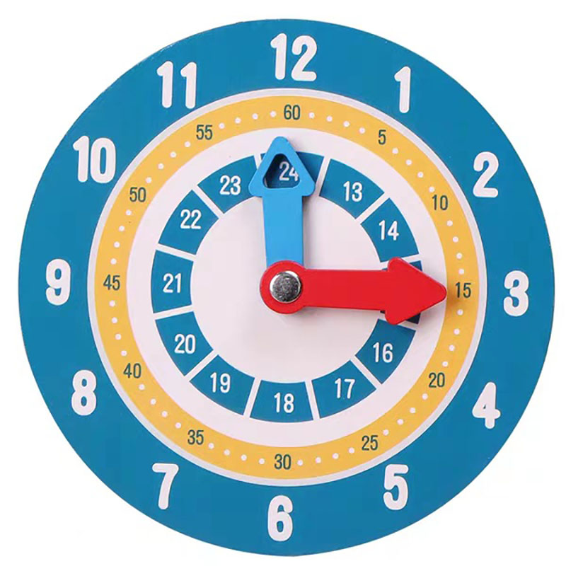 モンテッソーリ学習時計木製木製時計子供カレンダー子供のおもち - Kids Educational Watch のレビューと価格