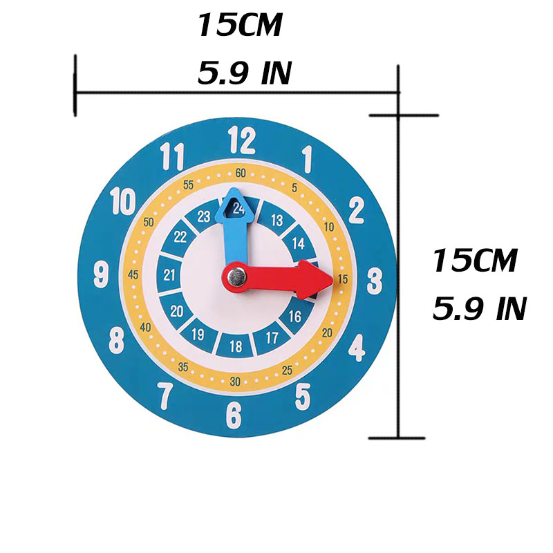 モンテッソーリ学習時計木製木製時計子供カレンダー子供のおもち - Kids Educational Watch のレビューと価格