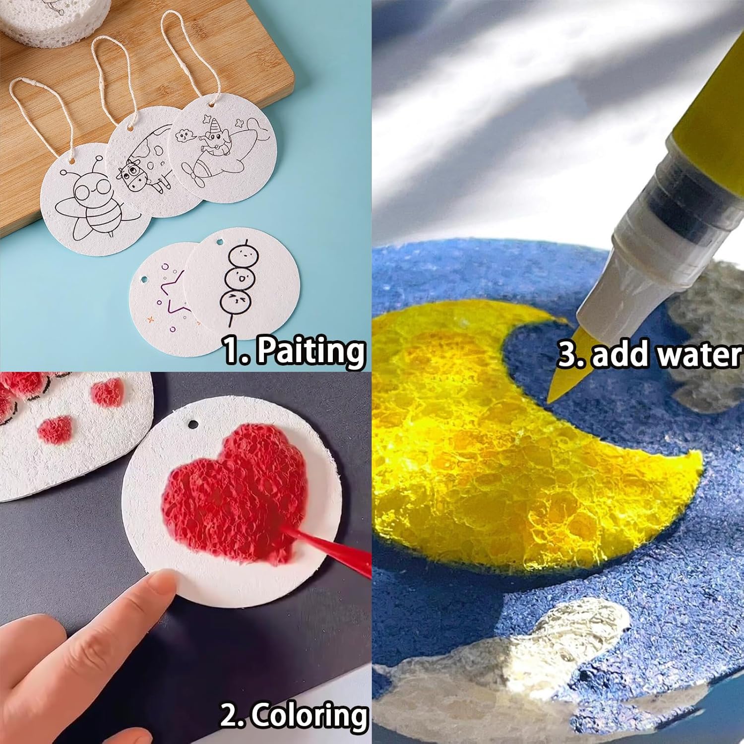 3D立体発泡テクスチャ絵画紙セット 子供用 DIYアートクラ - Kids Education Board のレビューと価格
