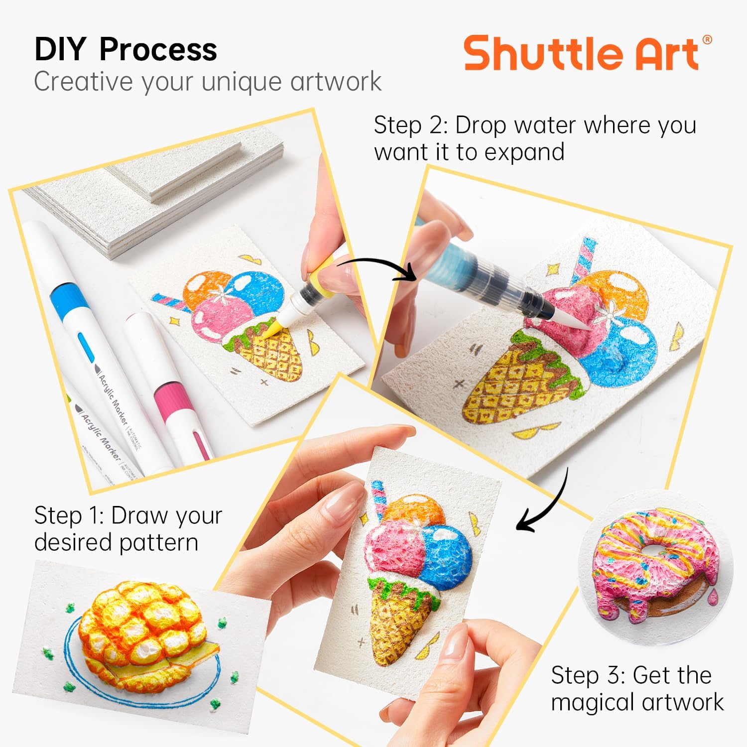 3D立体発泡テクスチャ絵画紙セット 子供用 DIYアートクラ - Kids Education Board のレビューと価格