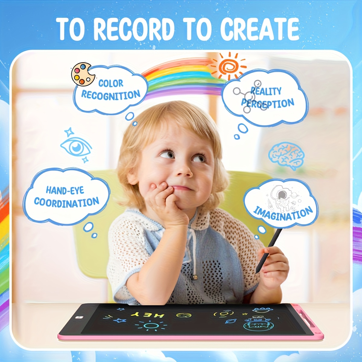 8.5 インチ LCD 描画タブレット 30 個 マジック黒 - Kids Education Tablet のレビューと価格
