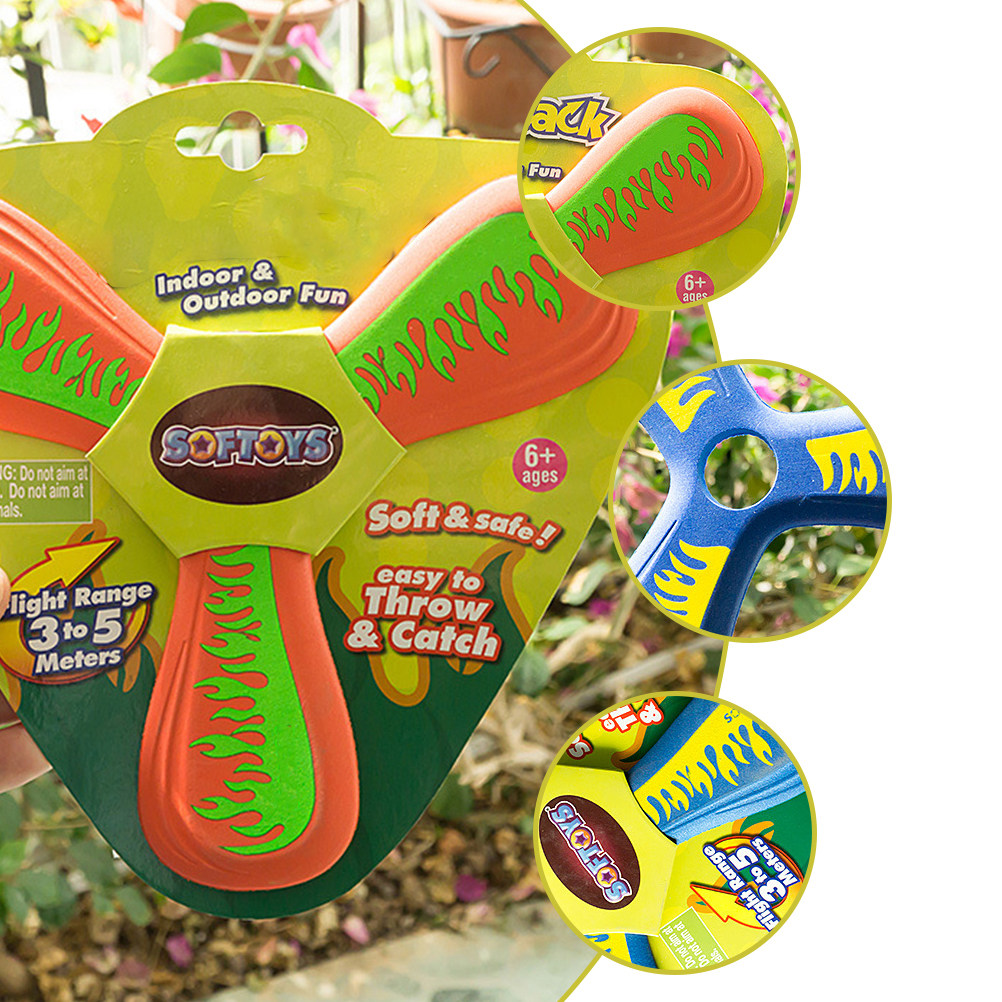 カラフルなエヴァ子供用ブーメラン 軽量 減圧 アウトドアレク - Kids Education Recreation のレビューと価格