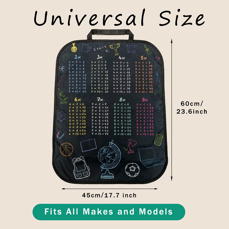 数学の九九を含む防水カーシートカバー1枚 - 汚れや泥から保 - Multiplication Table Mat のレビューと価格