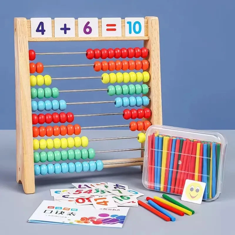 木製カウントおもちゃそろばんモンテッソーリ教育数学おもちゃ子 - Abacus Counting Bead のレビューと価格