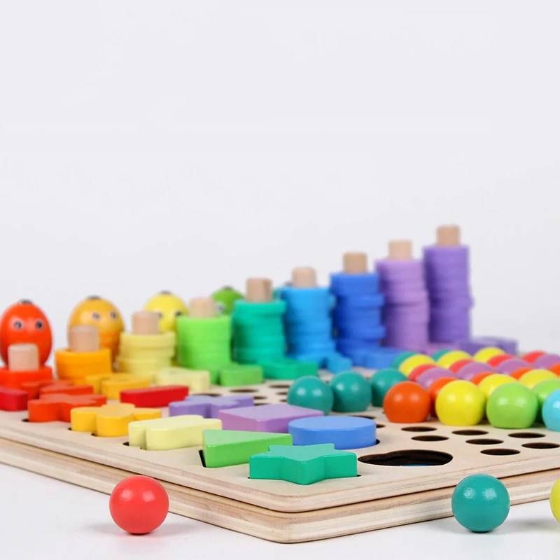 子供向け教育玩具 モンテッソーリ木製パズルボード 数学ゲーム - Kids Education Board のレビューと価格