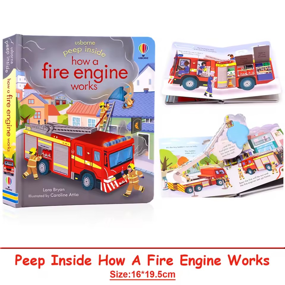 Usborne ピープインサイド 消防車の仕組みを知る 3D - Kids Education Books のレビューと価格