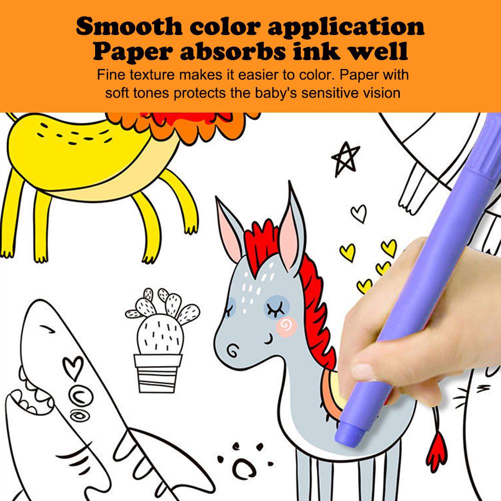 子供のための落書き描画ロール,粘着性の色の充填用紙,子供のた - Kids Education Laptop のレビューと価格
