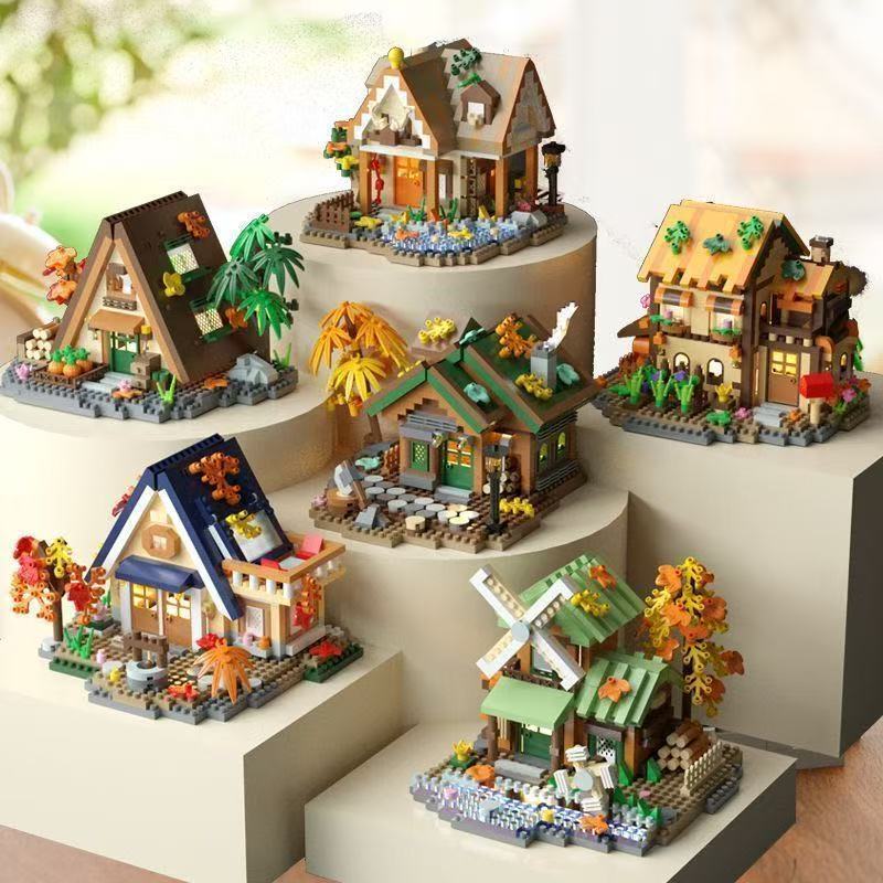 新しい森の小屋ミニビルディングブリックDIY組み立てキットレ - Kids Education Login のレビューと価格