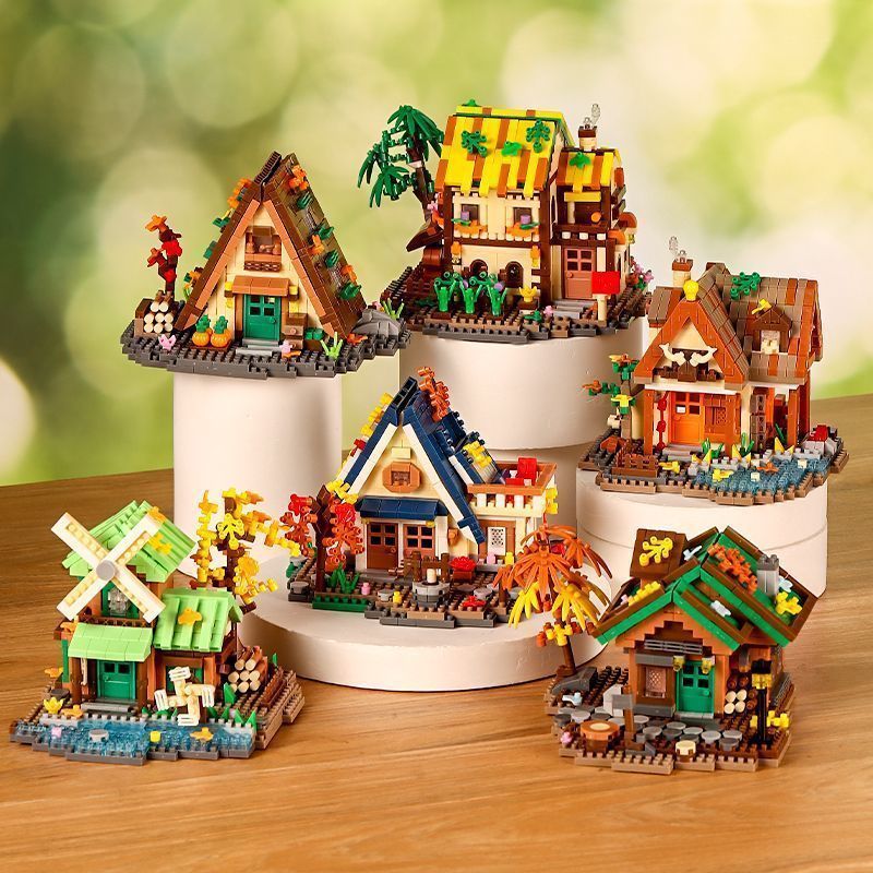 新しい森の小屋ミニビルディングブリックDIY組み立てキットレ - Kids Education Login のレビューと価格