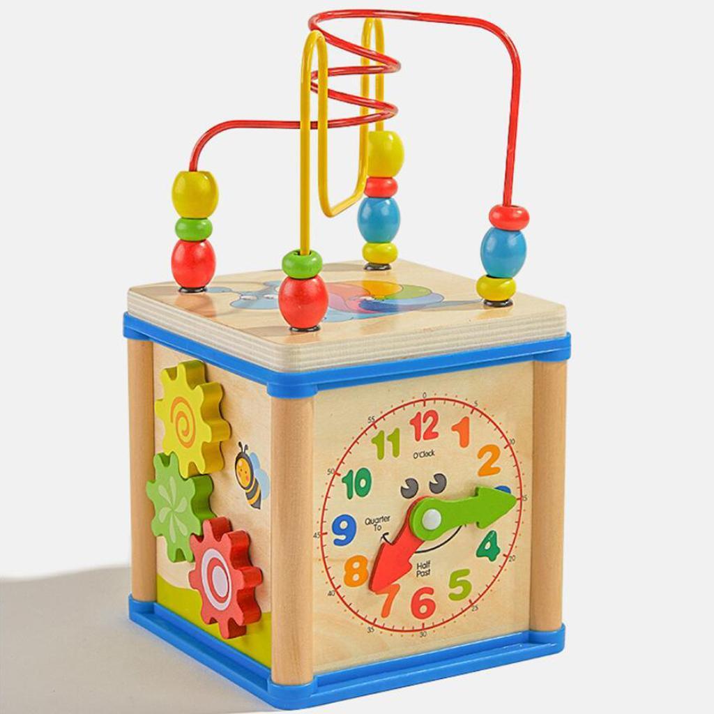 木製アクティビティキューブ 3Dパズル モンテッソーリおもち - Abacus Counting Bead のレビューと価格