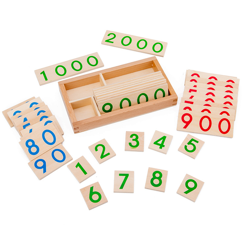 木製数字カード 1-9000 モンテッソーリ学習カード数学教 - Multiplication Table Mat のレビューと価格