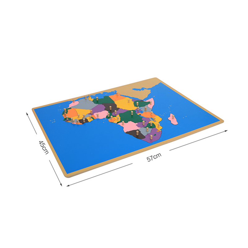 アフリカの木製地図パズル モンテッソーリ早期学習教育ツール  - Kids Education Tools のレビューと価格