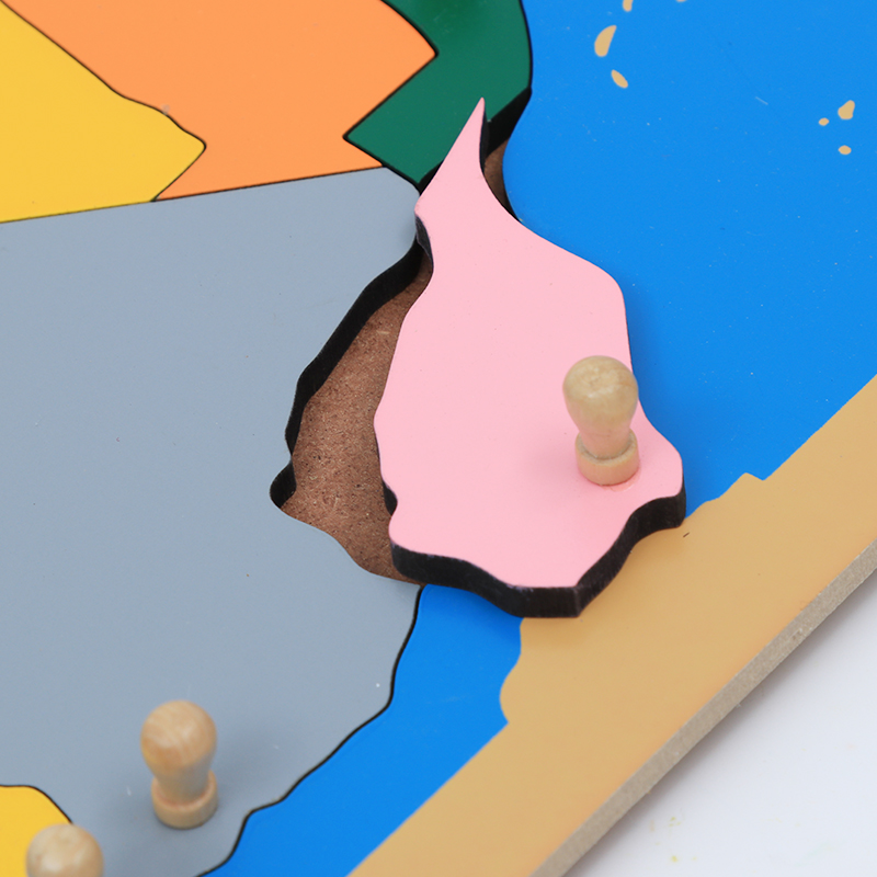 アフリカの木製地図パズル モンテッソーリ早期学習教育ツール  - Kids Education Tools のレビューと価格