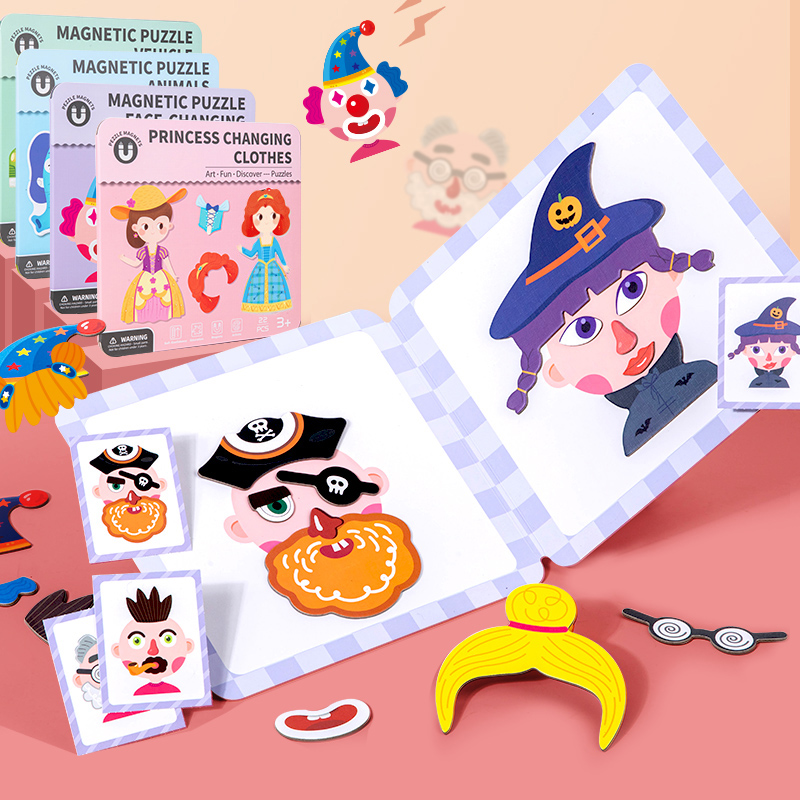 子供のための磁気サイレント本のおもちゃ,ジグソーパズル,幼児 - Kids Education Books のレビューと価格