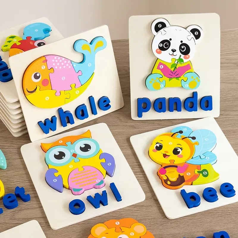 3D動物交通パズル スペルアルファベット学習ブロックボードゲ - Kids Education Board のレビューと価格
