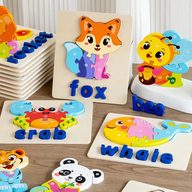 3D動物交通パズル スペルアルファベット学習ブロックボードゲ - Kids Education Board のレビューと価格