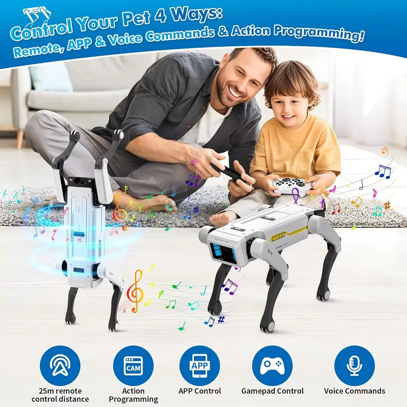 スマートロボット犬インタラクティブSTEM玩具音声制御30ア - Kids Education Program のレビューと価格
