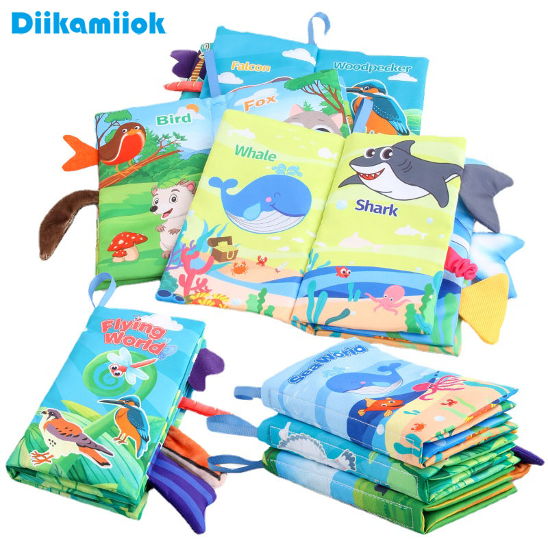 新しい赤ちゃん布の本視覚と聴覚トレーニング早期教育玩具子供漫 - Kids Education Books のレビューと価格