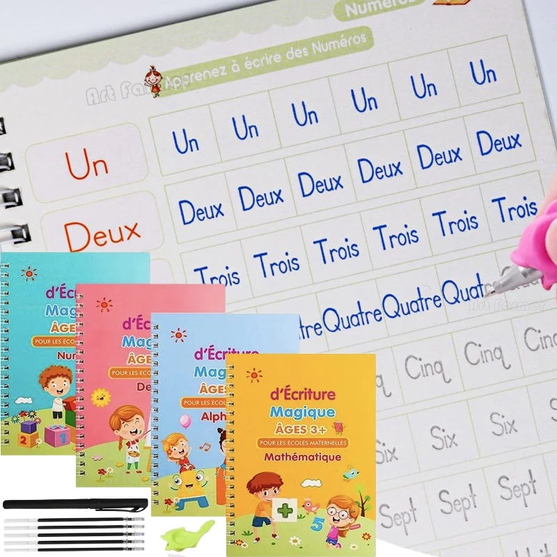 マジックフレンチコピーブック溝練習コピーブック子供ノートブッ - Kids Education Laptop のレビューと価格