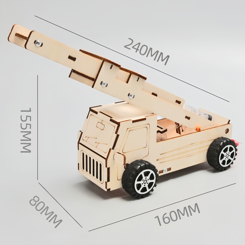DIY木製はしご消防車モデルキット 子供向け - 教育用物理 - Kids Education Tools のレビューと価格