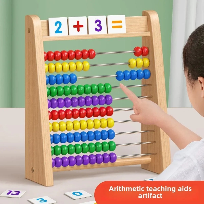 木製そろばん教育数学玩具子供用レインボーカウンティングビーズ - Abacus Counting Bead のレビューと価格