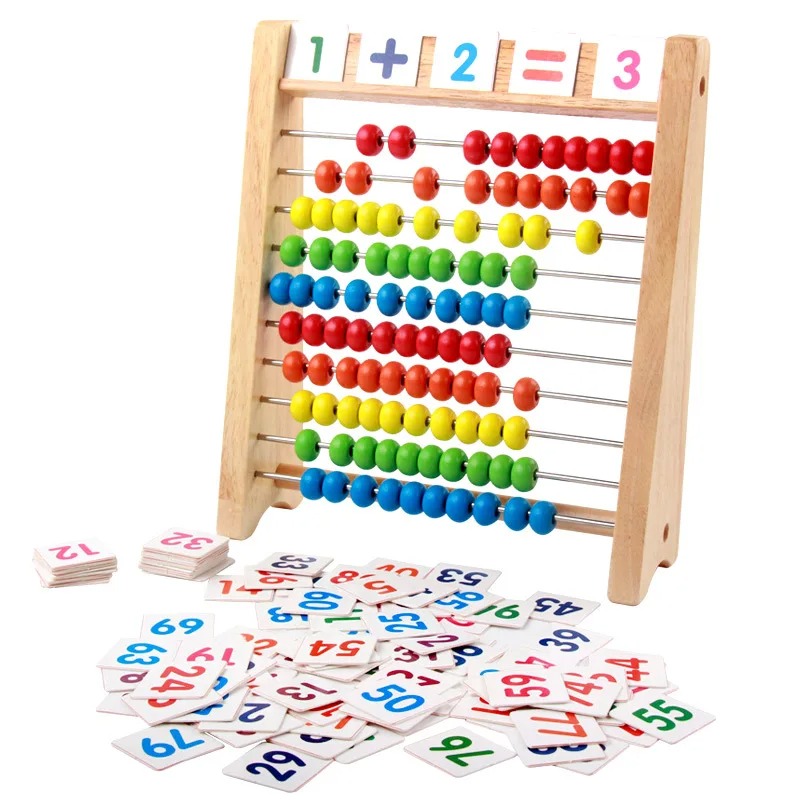 木製そろばん教育数学玩具子供用レインボーカウンティングビーズ - Abacus Counting Bead のレビューと価格