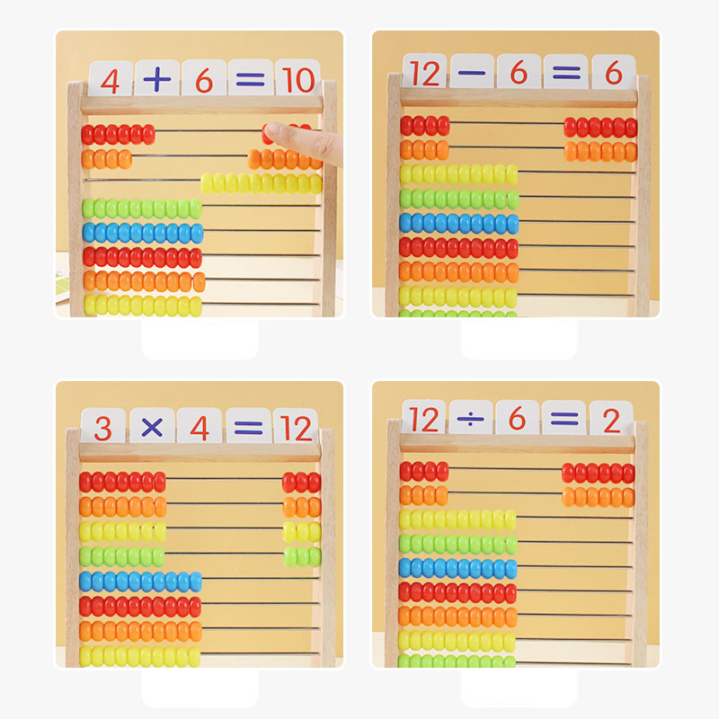 木製カウントおもちゃそろばんモンテッソーリ教育数学おもちゃ子 - Abacus Counting Bead のレビューと価格