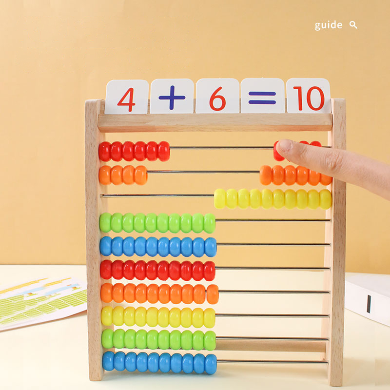 木製カウントおもちゃそろばんモンテッソーリ教育数学おもちゃ子 - Abacus Counting Bead のレビューと価格