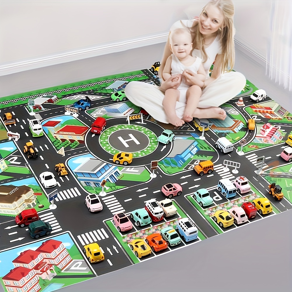 子供のための都市のトラフィックプレイマット、大きなゲームパッ - Kids Education Tools のレビューと価格