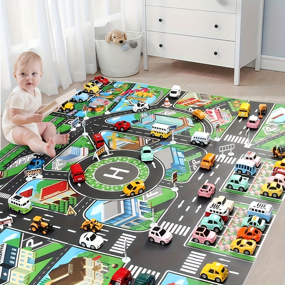 子供のための都市のトラフィックプレイマット、大きなゲームパッ - Kids Education Tools のレビューと価格