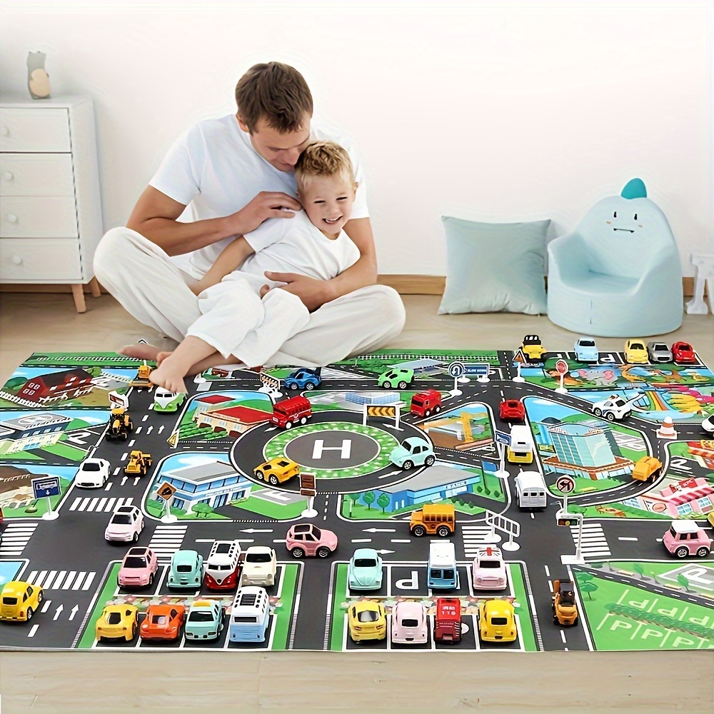 子供のための都市のトラフィックプレイマット、大きなゲームパッ - Kids Education Tools のレビューと価格