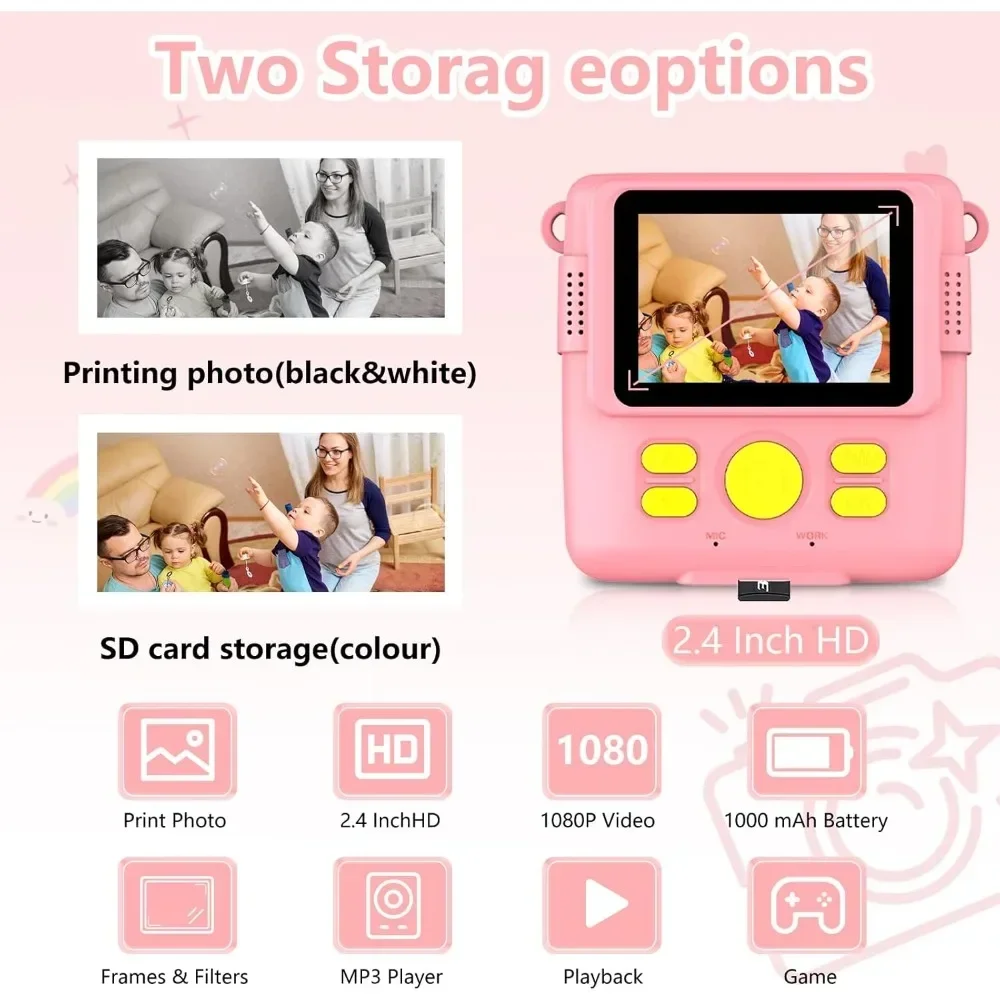 子供と幼児のためのインスタントプリントカメラ,マルチイメージ - Kids Education Images のレビューと価格