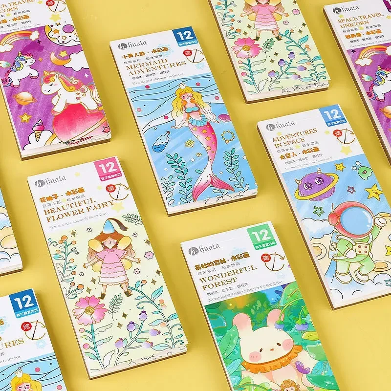 20 ページポータブル水彩画帳ぬりえ子供のための描画ガッシュ - Kids Education Laptop のレビューと価格