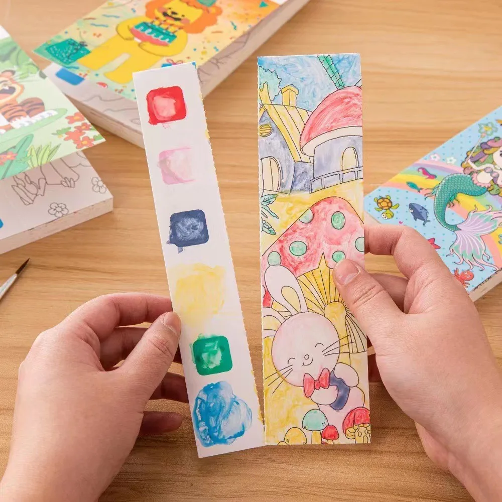 20 ページポータブル水彩画帳ぬりえ子供のための描画ガッシュ - Kids Education Laptop のレビューと価格
