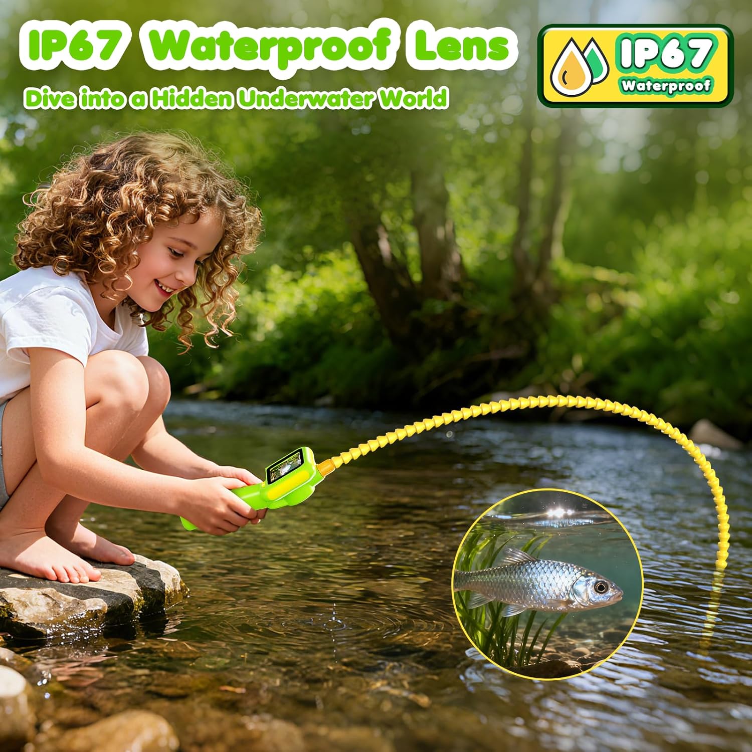 子供用内視鏡、ライト付きボアスコープスネークカメラおもちゃ、 - Kids Outdoor Education のレビューと価格