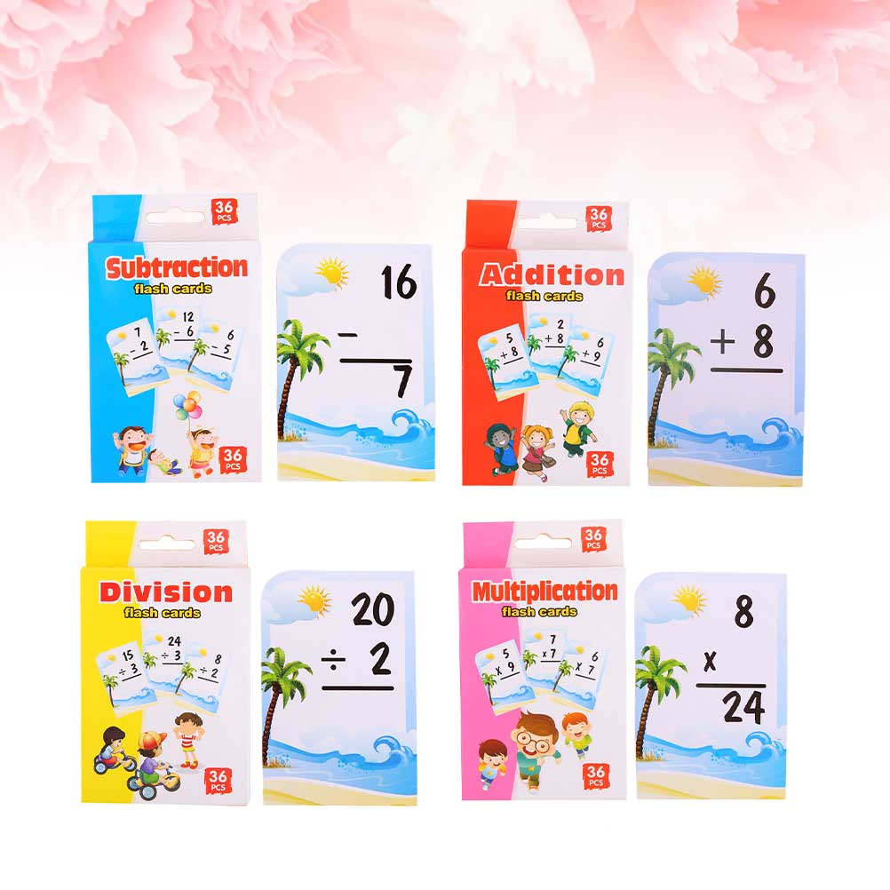 4箱入り子供用数学学習カード 幼児教育 幼稚園ゲーム キッズ - Kids Education Tools のレビューと価格