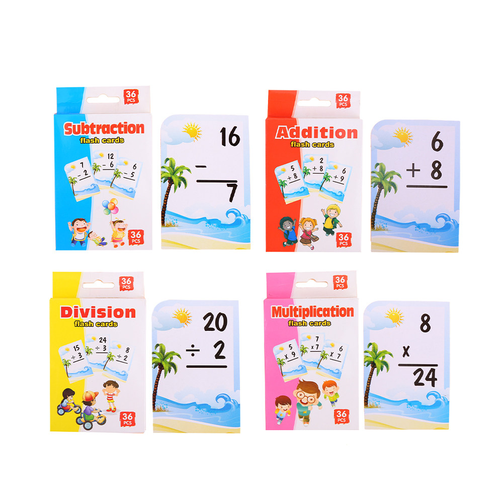 4箱入り子供用数学学習カード 幼児教育 幼稚園ゲーム キッズ - Kids Education Tools のレビューと価格