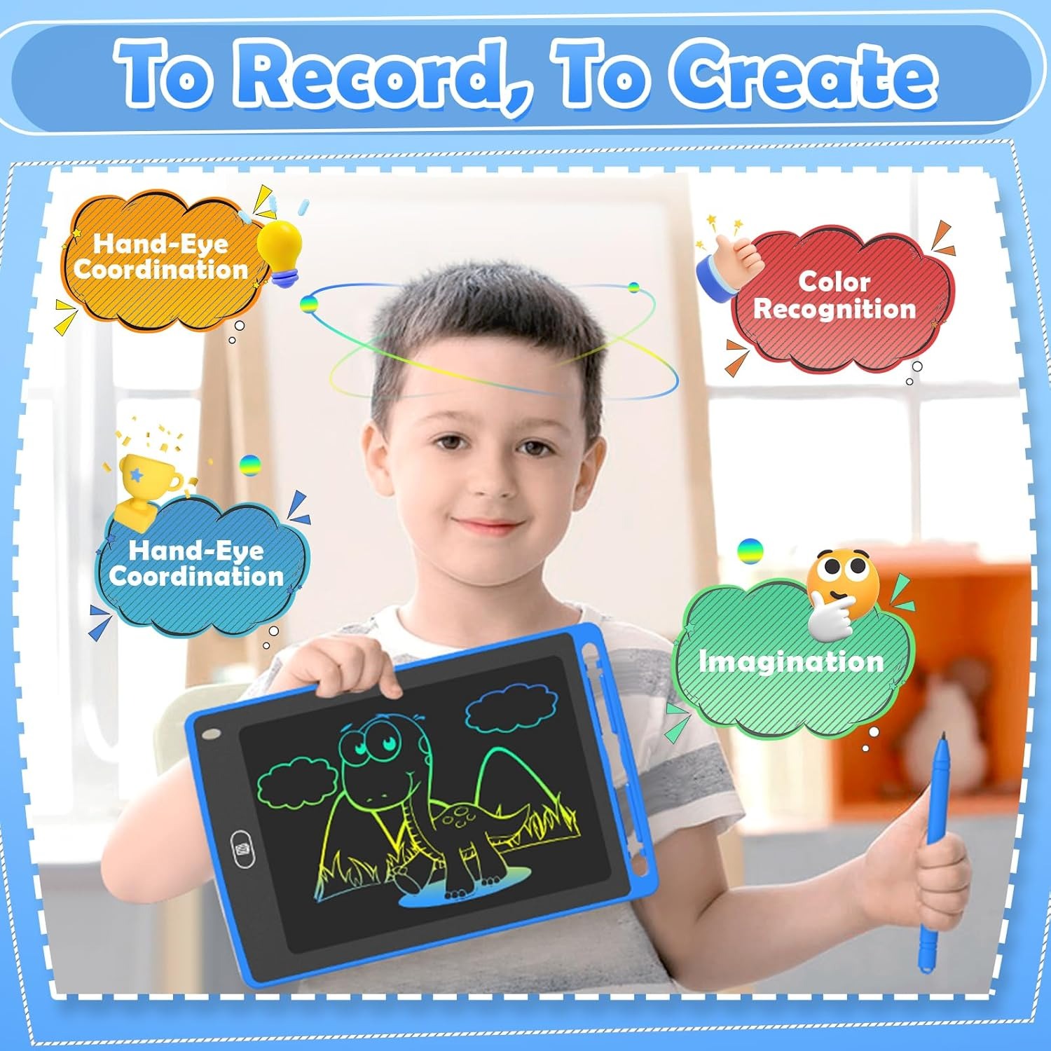 子供用LCDライティングタブレット、8.5インチカラフルな落 - Kids Education Board のレビューと価格