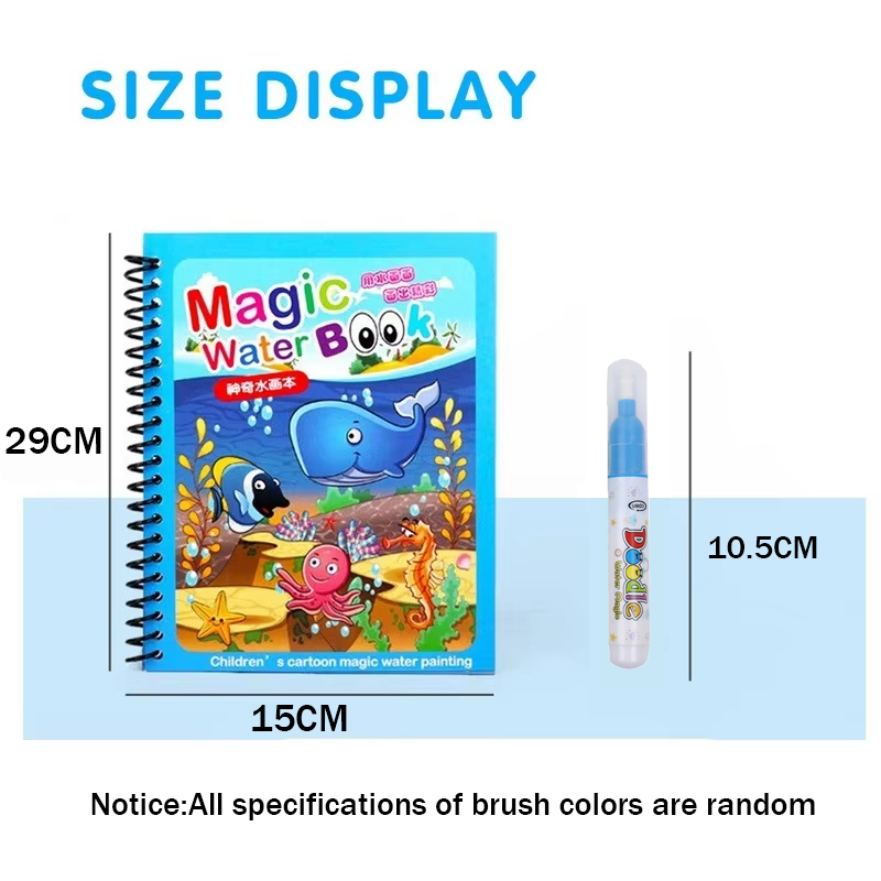 魔法の水描画ブック子供のための漫画絵画ノートブックペン付き子 - Kids Education Laptop のレビューと価格
