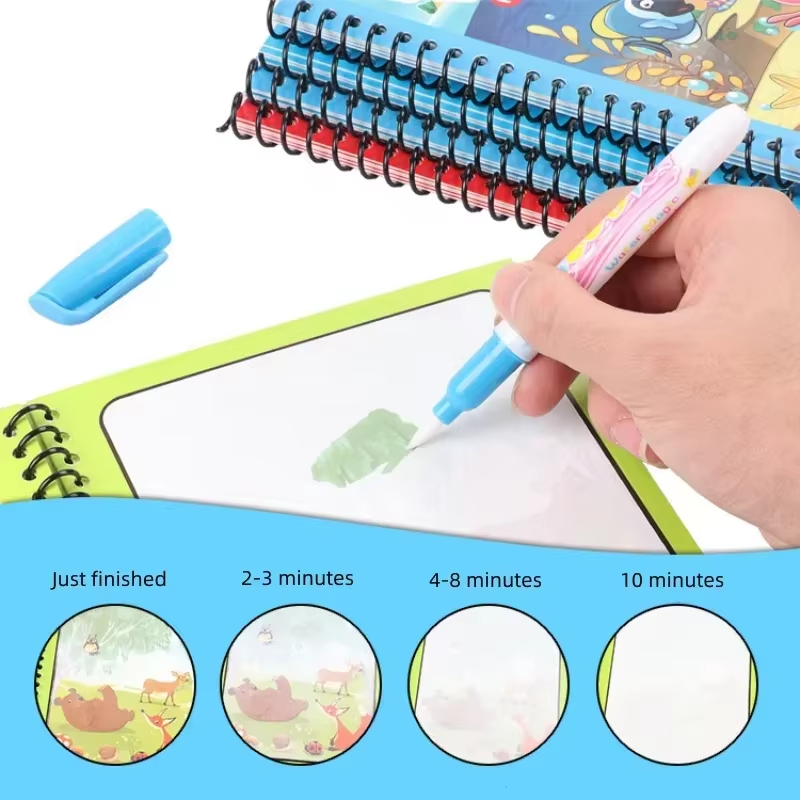 魔法の水描画ブック子供のための漫画絵画ノートブックペン付き子 - Kids Education Laptop のレビューと価格
