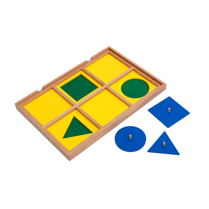 モンテッソーリ感覚おもちゃ 幾何学デモンストレーショントレイ - Kids Education Tools のレビューと価格
