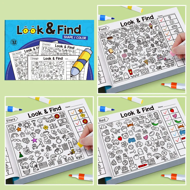 子供向け検索アクティビティブック 子供向け隠された物体の塗り - Kids Education Books のレビューと価格