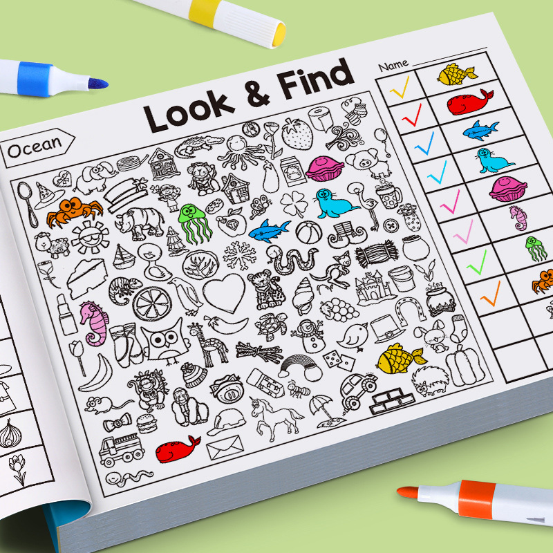 子供向け検索アクティビティブック 子供向け隠された物体の塗り - Kids Education Books のレビューと価格