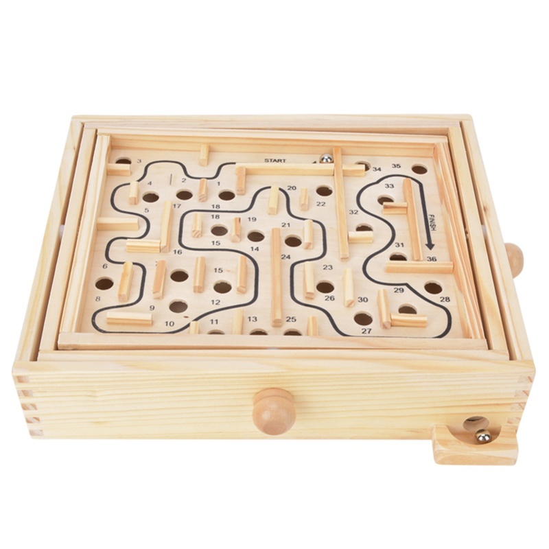 大人の子供向け木製教育迷路脳トレーニングボードゲーム教育玩具 - Kids Education Board のレビューと価格