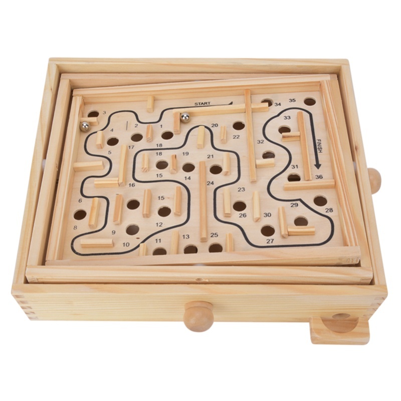 大人の子供向け木製教育迷路脳トレーニングボードゲーム教育玩具 - Kids Education Board のレビューと価格